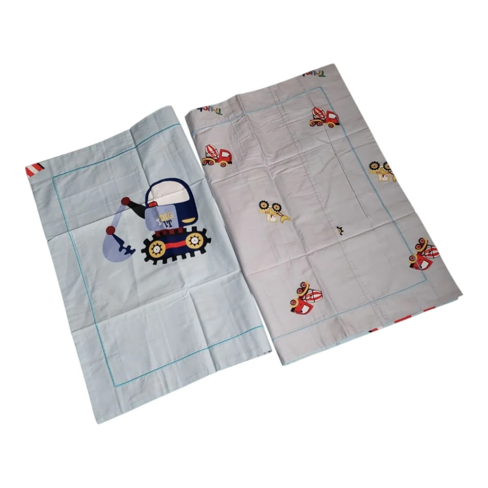 Big Truck Duvet Set Tractor Loader Construction Zone Reverse High Thread Count